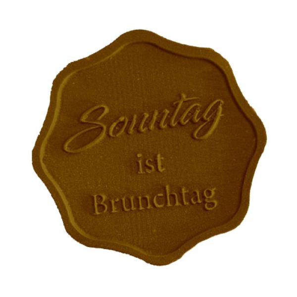 Schokoladengießform Siegel "Sonntag ist Brunchtag"